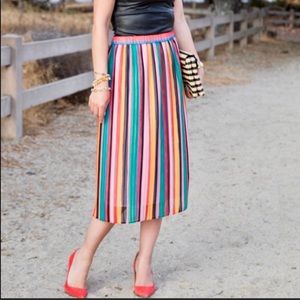 COPY - WHO WHAT WEAR RAINBOW PLEATED MIDI SKIRT S